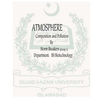  presentation on atmosphere and its composition and Air polution in ppt 