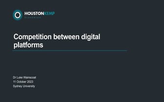 Presentation at Sydney University on digital platform competition_11 October ...