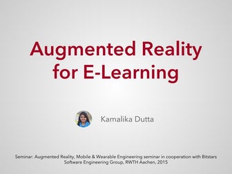 Augmented Reality for E-Learning