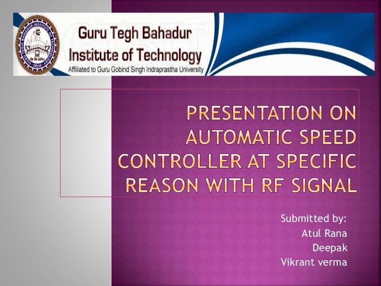 Presentation automatic speed controller