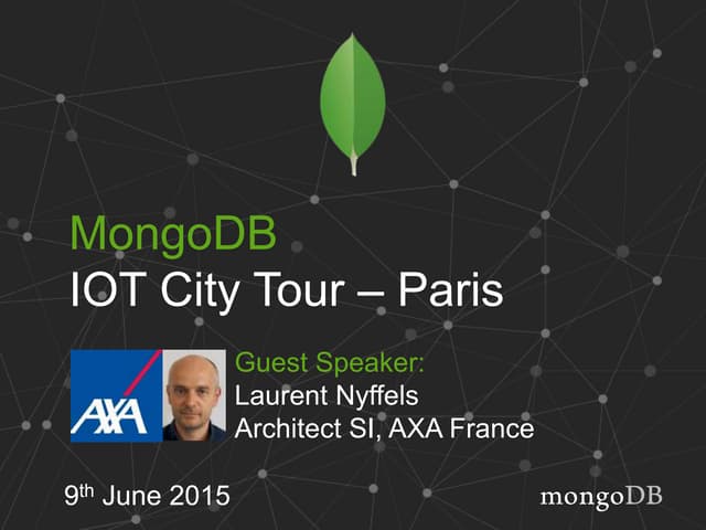 IOT Seminar Paris 2015 - AXA France...