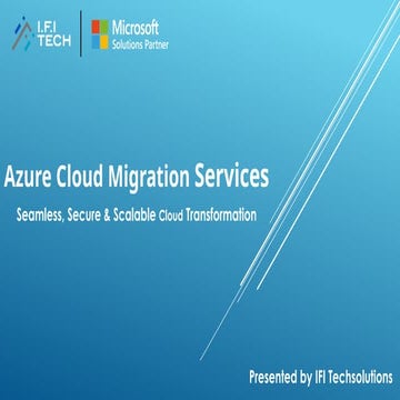 Microsoft Azure Cloud Migration Services Tools | PDF