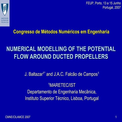 Numerical Modelling of the Potential Flow Around Ducted Propellers