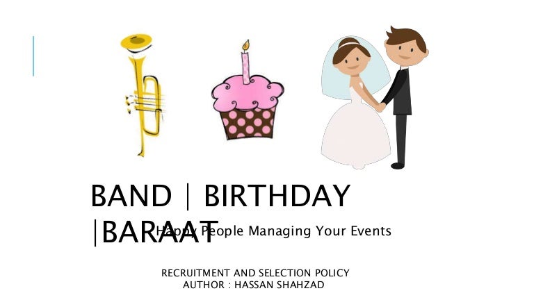 Recruitment And Selection Policy Of Event Management Company
