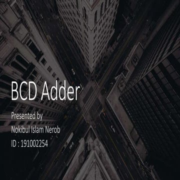 Presentation bcd adder