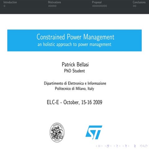 Constrained Power Management