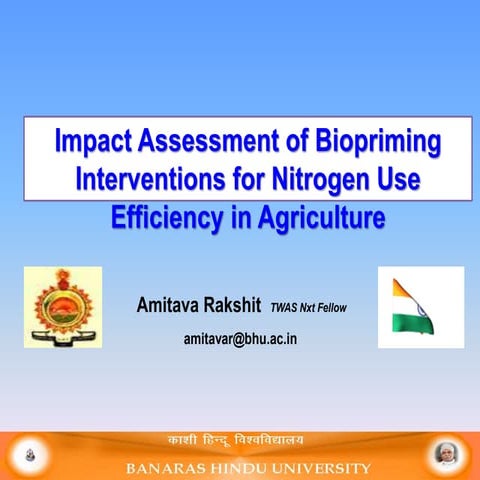 Presentation by DR.Amitava Rakshit  on building blocks for policy design to  improve national capacities in Science, Technology and Innovation (STI) across  critical areas – Agriculture and Energy