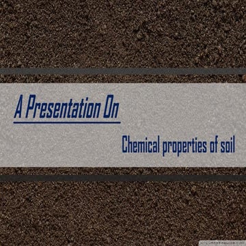 Chemical properties of soil 