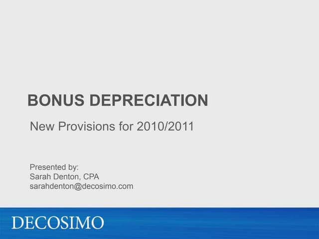 Special depreciation