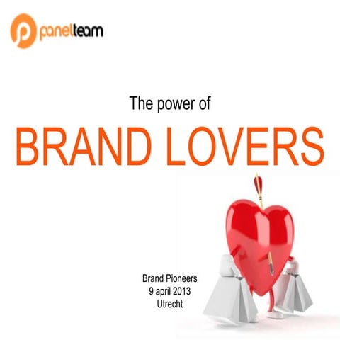 Brand Love index - Brand Pioneers April 9 2013