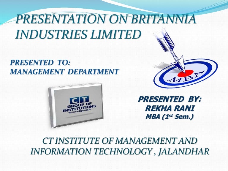 Presentation on Britannia Industries Limited
