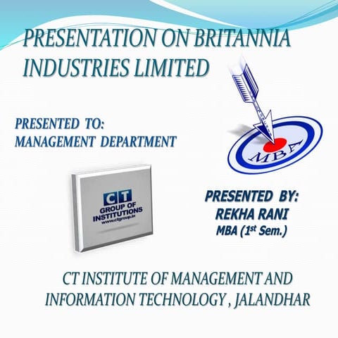 Presentation on Britannia Industries Limited