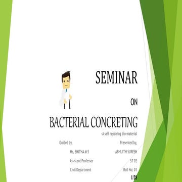 Presentation on bacterial concrete by abhijith suresh