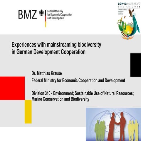 Presentation by Germany - experiences with mainstreaming biodiversity ...