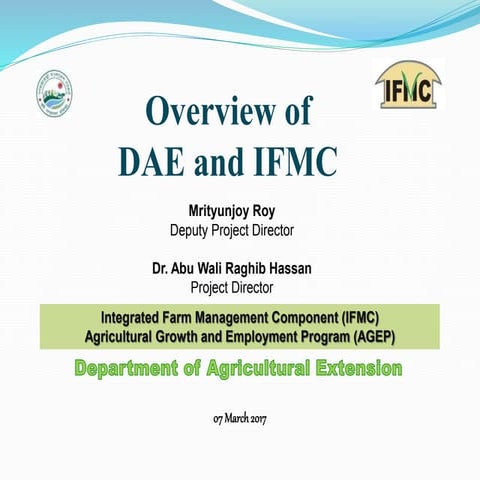 Overview of DAE and the IFMC Project