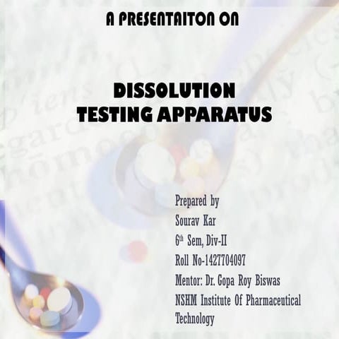 Dissolution Testing Apparatus