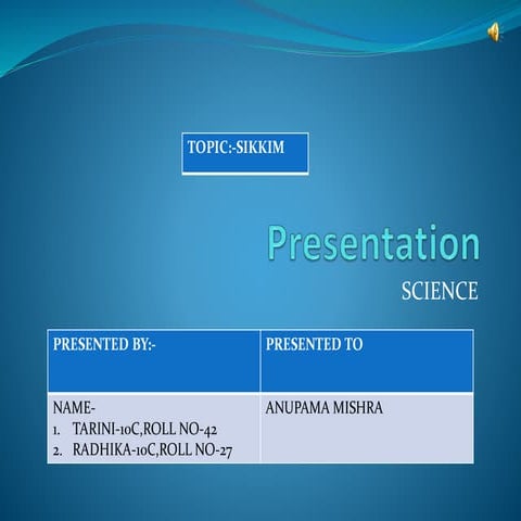Presentation by tarini & radhika (1) | PPT