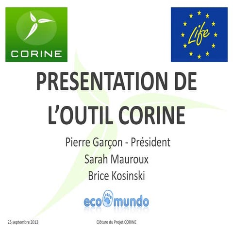 Présentation de la plate-forme d'éco-conception CORINE