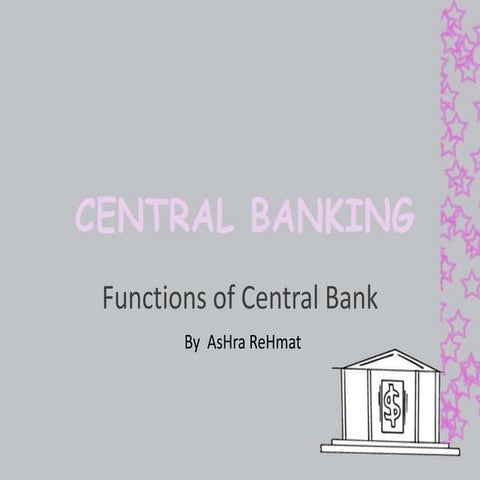 Central Banking Functions & dept.