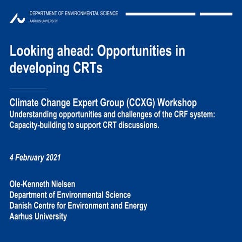 CCXG Workshop, February 2021, Ole-Kenneth Nielsen