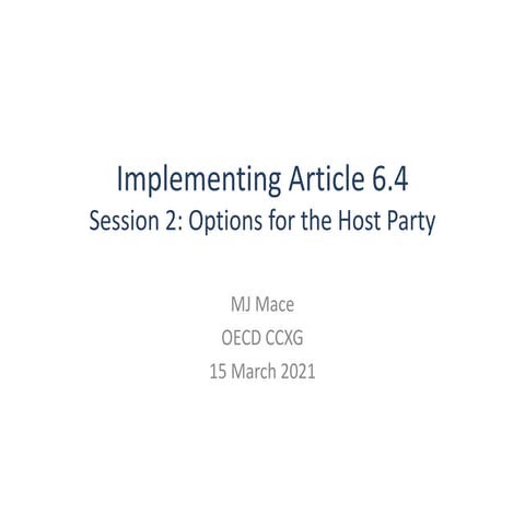 CCXG Forum, March 2021, MJ Mace