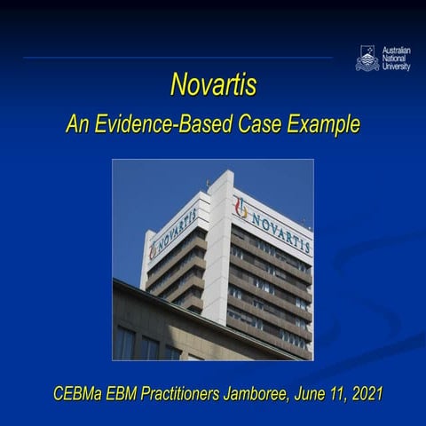 Presentation CEBMa EBM Case example: Novartis