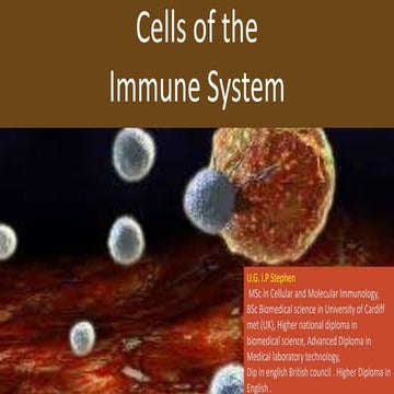 Cells and organs of the immune system | PPTX