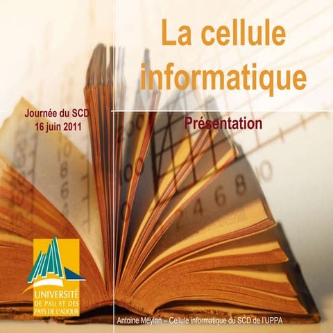 Presentation cellule informatique | PPT