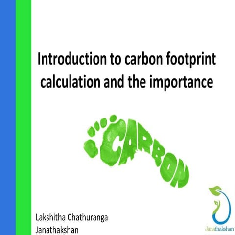 Introduction to Carbon Footprint Calculation and the Importance | PPTX