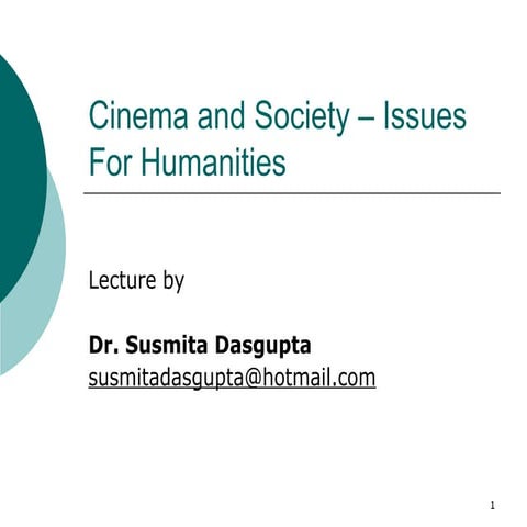 Presentation cinema and society 9th april 2009