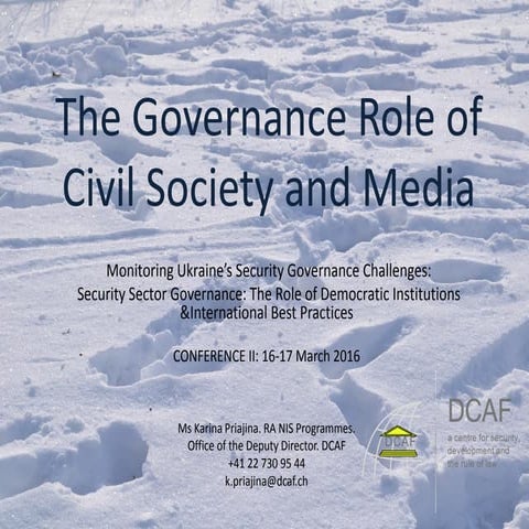 Governance Role of Civil Society in SSR