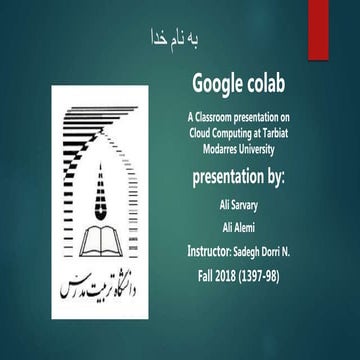 Introduction to using google colab | PPT