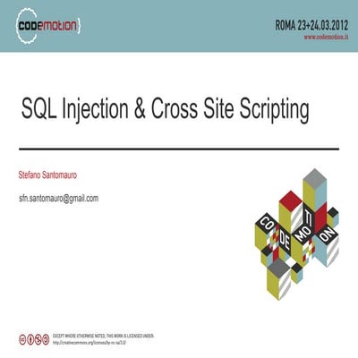 SQL Injection & Cross Site Scripting, by Stefano Santomauro | PPT
