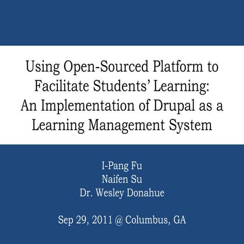 Drupal based LMS | PPT