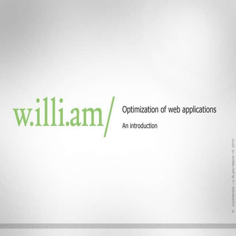 Presentation confoo optimization_sherifzaroubi