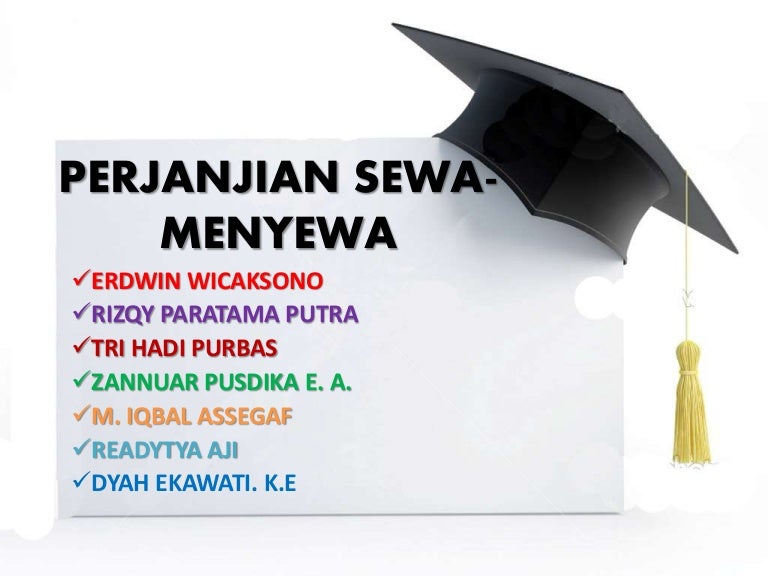 Perjanjian Sewa Menyewa