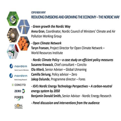 Nordic Climate Policy –a case study on effective measures and policies