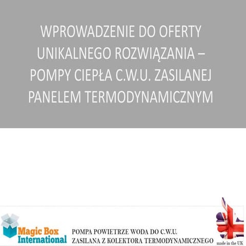 PREZENTACJA DOT POMP CIEPŁA DO C.W.U. 
