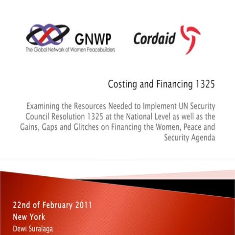 Implementing UNSCR 1325 on Women and Peace and Security: Strengthening the CS...