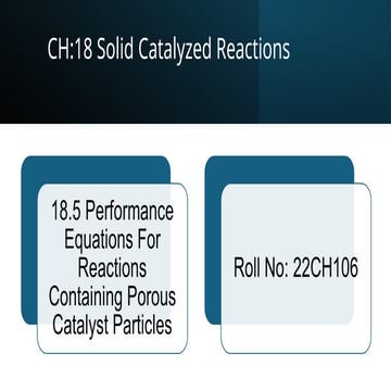 presentation of cre detail notes and discussion of topic on reactors ...
