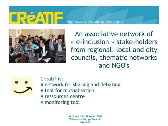 Presentation Creatif Telecentre