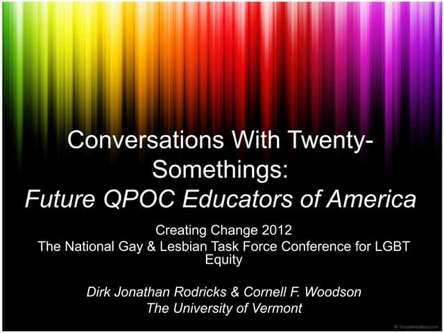 Creating Change 2012 Presentation