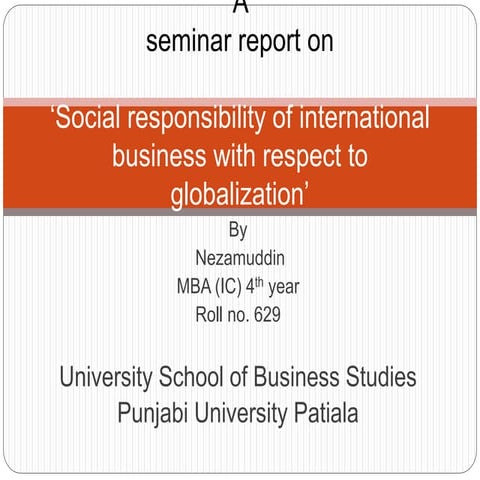 Corporate social responsibility