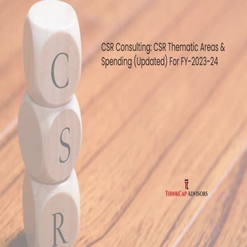 CSR Consulting: CSR Thematic Areas & Spending (Updated) For FY-2023-24