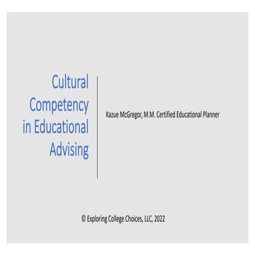 Cultivating Cultural Competencies
