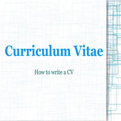 Presentation cv