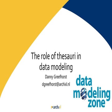The Role of Thesauri in Data Modeling