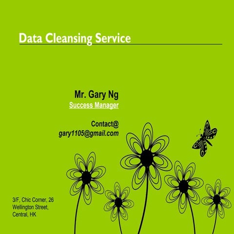 Presentation on Data Cleansing