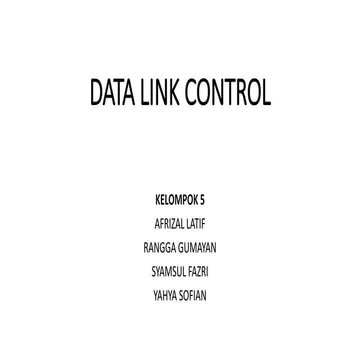 [Presentation]data link control | PPTX