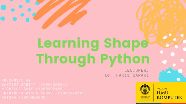 Learning shape with python | PPT